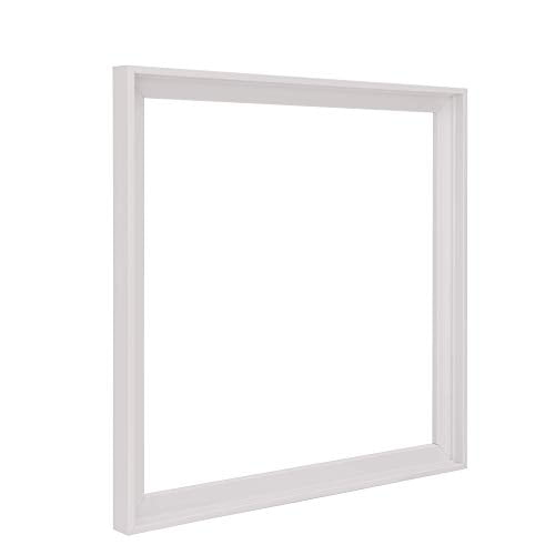 Pixy Canvas 8x8 inch Floater Frame for Canvas Paintings, Wood Panels, Canvas Panels & Stretched Canvas Boards. Floating Frame fits 5/8", 3/4" & max 7/8" Deep Artwork (White, 8 x 8 in)
