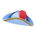 thumbnail image 3 of Sombrero de pirata, accesorio para fotos, regalo, cómodo, decoración, tocado para disfraces de Halloween azul, 3 of 9