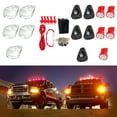 thumbnail image 4 of CCIYU 5 Pack Clear Cab Marker Clearance Light + Red T10 194 6-3020-SMD LED Bulbs w/Bases + 1 Set Wiring Pack Switch Wire Harness Replacement fit for for Ford E-150 E-250 F-250 F-350 F-450 Super Duty, 4 of 5