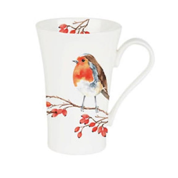 Roy Kirkham ER2470RP2 Latte Mugs 600ml Set of 2 - Robin
