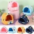 thumbnail image 1 of Meidiya 4Pcs Windproof Guinea Pig Bed Warm Bunny Cave Hanging Beds Cute Hamster Hammock House Small Animals Hideouts Cage Accessories for Rabbits Hamster Bunny Ferrets Rats Hedgehogs Chinchilla, 1 of 7