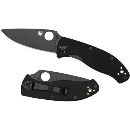 Spyderco C122GBBKP Tenacious G-10 Black Blade Plain Edge