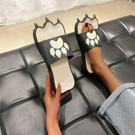 

Alueeu Women s sandals New Cartoon One Foot Thick Bottomed Sandals Casual One Line Sandals