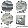 thumbnail image 3 of Designart "Majestic Motion In White" Abstract Spirals Picture Framed Canvas Art Print, 3 of 5