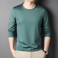 thumbnail image 1 of Men Casual Slim Fit Long Sleeve T-Shirt Undershirt Blouse Muscle Top Workout Tee, 1 of 8