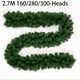 thumbnail image 2 of Guirnalda navideña verde artificial de 2,7 m, guirnalda de cintas de caña para Año Nuevo 2024, adornos para árbol de Navidad, decoración colgante, 2 of 5