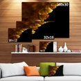 thumbnail image 3 of Abstract Yellow Flower on Black - Extra Large Floral Wall Art, 3 of 4