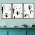thumbnail image 2 of wall26 Framed Canvas Print Wall Art Set Black &amp; White Dandelions Blowing in Wind Nature Wilderness Digital Art Modern Art Rustic Scenic Colorful for Living Room, Bedroom, Office - 24"x36&quo, 2 of 5