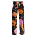 thumbnail image 4 of Womens Halloween Comfy Pajama Pants Pumpkin Face Print Casual Elastic Waist Pjs Lounge, 4 of 5