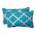 thumbnail image 3 of Pillow Perfect 594781 Indoor-Outdoor Kobette Teal Over-Sized Rectangular Throw Pillow, Blue - Set of 2, 3 of 4