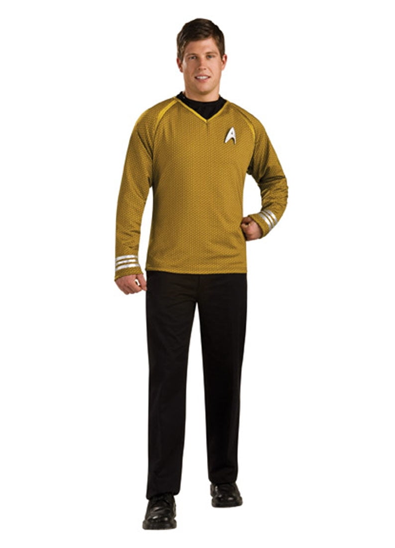 Rubies Star Trek Gold Star Fleet Uniform Shirt X-Large Costume Gold 