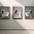 thumbnail image 2 of Animals Taking a Bath Abstract Funny Canvas Painting Print Wall Art for Living Room Bathroom Decoration Frameless, 2 of 7