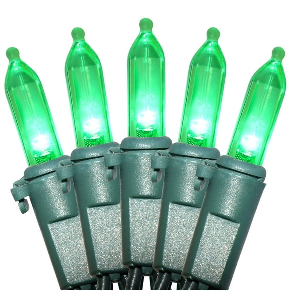 Cadena de luces Holiday Essence 100 LED verdes de 8,2 m para interiores y exteriores