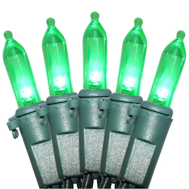 Cadena de luces Holiday Essence 100 LED verdes de 8,2 m para interiores y exteriores