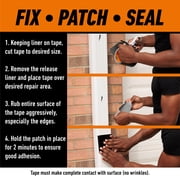 Gorilla Waterproof Patch & Seal Tape Black 4 x 10' Roll