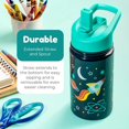 thumbnail image 4 of BOZ Kids Insulated Water Bottle with Straw Lid - Stainless Steel Vacuum Double Wall Toddler Water Bottle, 14 oz (414ml) Scratch-Resistant BPA-Free and Dishwasher-Safe Kids Water Bottle (Space), 4 of 8