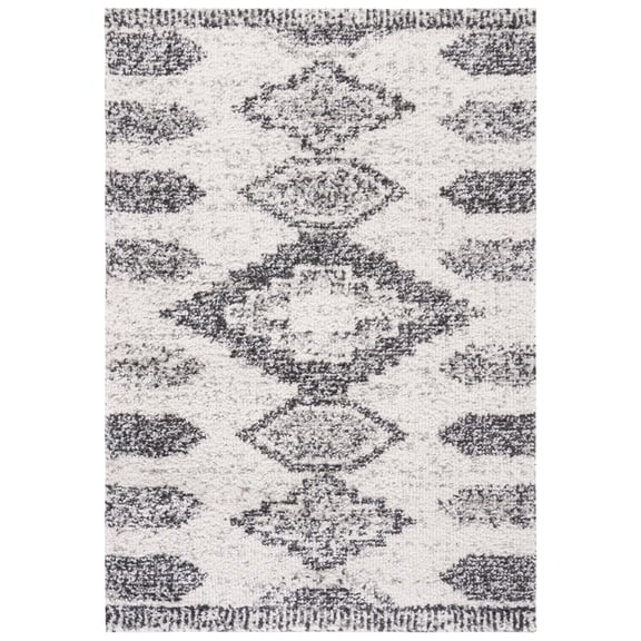 Safavieh JER108A Jericho Shag Ivory / Black