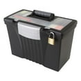 thumbnail image 2 of Portable Letter/legal Filebox With Organizer Lid, Letter/legal Files, 14.5" X 10.5" X 12", Black | Bundle of 10 Each, 2 of 8