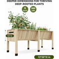 thumbnail image 3 of Hooks for 6X2X2.5ft Raised Garden Bed, Wooden Raised Planter Box Outdoor for Growing Vegetables and Herbs, Depth 13.7 Inch，Planter Raised Beds-Acorn Brown, 3 of 6