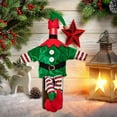 thumbnail image 2 of Elf Wine Bottle Cover Wine Bottle Outfit Christmas Wine Bottle Decors Xmas Wine Bottle Bag Christmas Wine Bottle Hats Wine Bottle Sweater Bottle Bag Wine Supply, 2 of 7