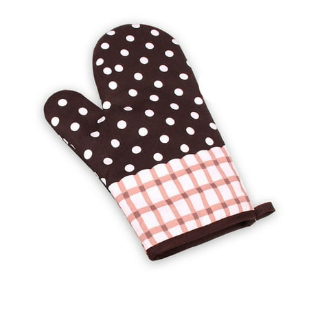 

Angfeng 1Pcs Heat-insulating Gloves Anti-scald Microwave Gloves High Temperature Resistant Kitchen Baking Oven Gloves(Coffee Color)