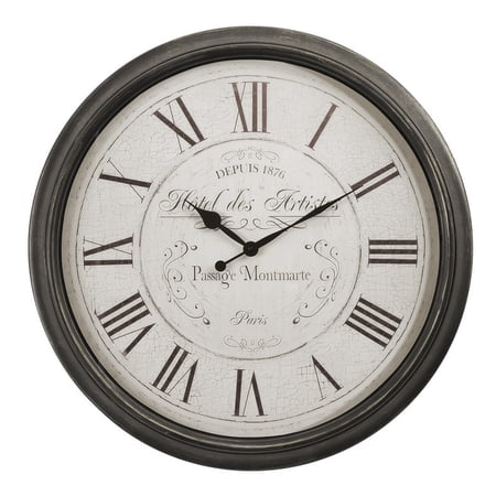 Dec Home LLL 30 " Large Oversized Round Brown Wall Clock, Decorative Timepiece for Living Room Bedroom Indoor Dec Home LLL 30 Large Oversized Round Brown Wall Clock, Decorative Timepiece for Living Room - a