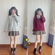 thumbnail image 4 of Japan school sweater Spring and autumn 100% V-neck cotton knitted sweater JK uniforms cardigan multicolor girls student cosplay, 4 of 5