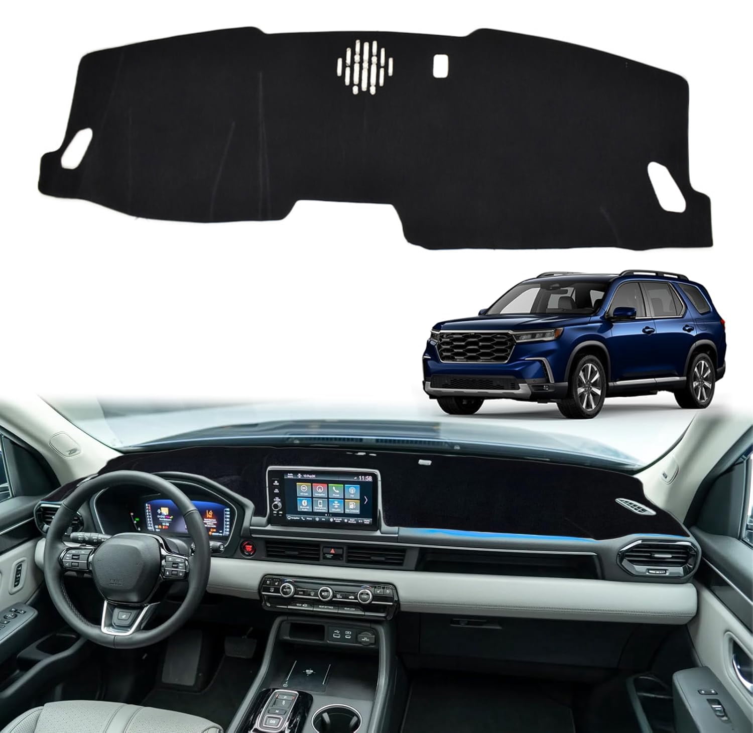 For Honda Pilot 2023-2025 Car Anti-Slip Dashboard Cover Dashmat Dash Mat Pad