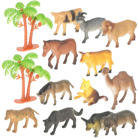 said 12pcs Animals Figurines Farm Animals Set Plastic Animals Toys Small Animal Figurines