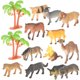 thumbnail image 1 of KAKOWELY Juego de 12 figuras de animales de granja, juguetes de plástico, figuras de animales pequeños, 1 of 5