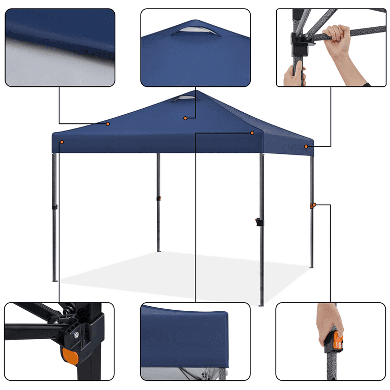 Renwick 10×10ft Height-adjustable Outdoor Pop Up Canopy Tent Renwick 10×10ft Height-adjustable Outdoor Pop Up Canopy Tent