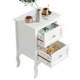 thumbnail image 6 of UBesGoo Nightstand End Table with 2 Drawer,White Finish, 6 of 16