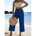 thumbnail image 6 of Airmenty Women Pants Wide Leg Pants Loose Casual Trousers Business Work Casual Pants with Pockets, 6 of 7