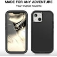 thumbnail image 5 of Entronix Heavy Duty Case Designed for iPhone 13 Mini, Shockproof Triple Layer Rugged Case, Black, 5 of 9