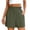 Army Green, variant on Linen Shorts for Women Summer Casual Elastic High Waist Wide Straight Leg Loose Fit Lightweight Beach Shorts with Pockets