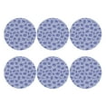 thumbnail image 2 of Pofeuu Blue And White Flowers Print Leather Coasters Set of 6, Round Cups Mugs Mat Pad for Home Kitchen Heat Resistant Drink Coasters,Round Shape, 2 of 7