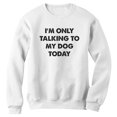 thumbnail image 1 of Tstars Womens Dog Lover Shirt Gift for Dog Owner I'm Only Talking to my Dog Today Funny Humor Animal Lovers Shirt Pet Gifts for Her Pullover Introverts Women Sweatshirt, 1 of 3