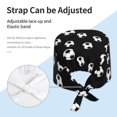 thumbnail image 4 of Scrub Caps Women Men - Cute Soccer Balls Black Soft Comfy Waterproof Adjustable Working Cap Scrub Hats Surgical Caps for Women Men With Sweatband, Nurse Caps for Women Men, 4 of 6
