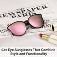 thumbnail image 3 of Gafas de Sol Polarizadas Dollger Grandes Estilo Ojo de Gato Negro + Rosa 2 piezas, 3 of 7