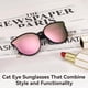 thumbnail image 3 of Gafas de Sol Polarizadas Dollger Grandes Estilo Ojo de Gato Negro + Rosa 2 piezas, 3 of 7