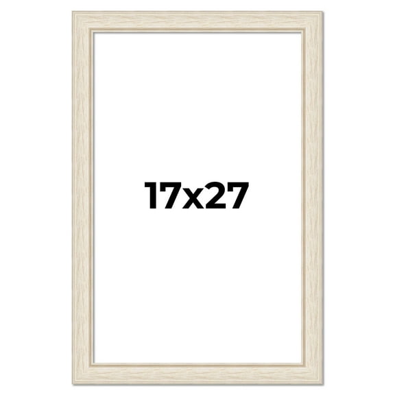 17x27 Frame White Real Wood Picture Frame Width 1.75 inches | Interior Frame Depth 0.5 inches |