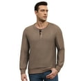 thumbnail image 2 of FEDTOSING Mens Waffle Henley Shirts Long Sleeve Fall Comfy T-Shirts Button Down V Neck Casual Pullover, 2 of 7