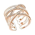 thumbnail image 2 of Xingzhi Ring Open Adjustable Crystal Rings Minimalist Classic Jewelry Finding Skin-Friendly Comfortable Wedding Leisure Rose Red, 2 of 6