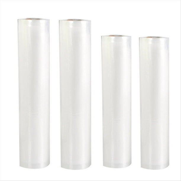4 Bolsas de Sellado Al Vacío Que Se Pueden Cortar, Bolsas de Plástico Transparente, Bolsas de Envasado de Alimentos (2 Rollos de 22 X 500 cm, 2 Rollos de 28 X 500 cm)