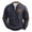Dark Blue, variant on MuXiKeJi Clothes Male Knit Zipper Long Sleeve Printed Collarless Hoodless Sweatshirt Sweater