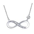 thumbnail image 2 of Collar chapado en plata s925 con 8 palabras incrustadas, cadena de clavícula de joyería simple japonesa y coreana retro europea y americana para mujer, 2 of 6