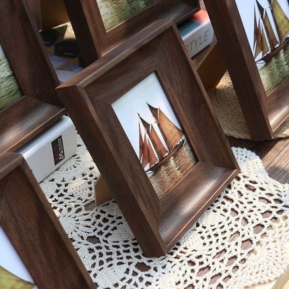 Vintage Photo Frame , Resin Photo Frame Outer Frame 12*10 inches Inside Diameter 8*10 - Brown, 1pc.