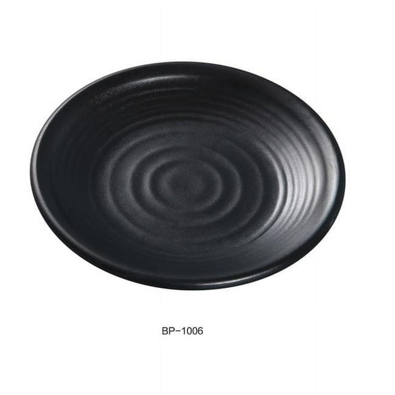 Yanco BP-1006 Black Pearl-1 Round Plate, Black - Pack of 48
