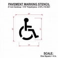 thumbnail image 2 of rae stl-116-3021 pavement stencil,21 in,handicap,1/16, 2 of 4