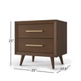 thumbnail image 4 of Child Craft Cranbrook 2-Drawer Nightstand, Mid-Century Modern Style, Pine Wood Construction, Toasted Chestnut, 4 of 7